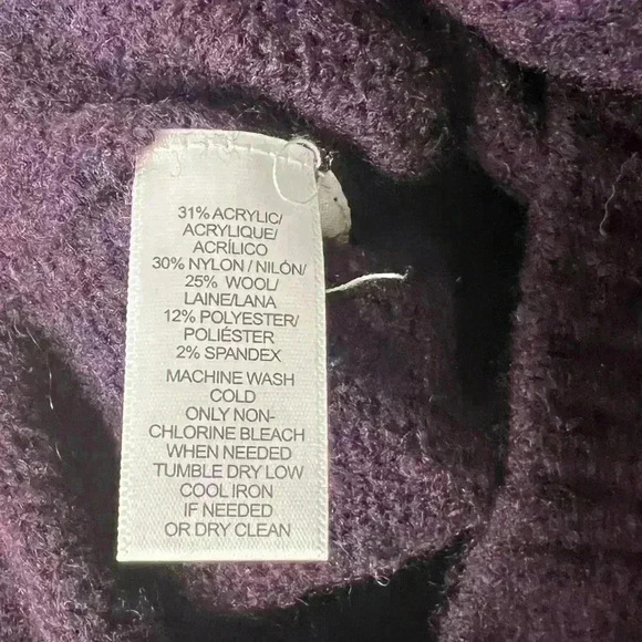 Loft Purple Wool Blend Sweater - Picture 5 of 5